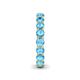 6 - Tiffany 3.40 mm Blue Topaz Eternity Band 