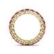 5 - Tiffany 3.40 mm Rhodolite Garnet Eternity Band 