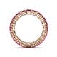 5 - Tiffany 3.40 mm Rhodolite Garnet Eternity Band 