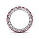 5 - Tiffany 3.40 mm Rhodolite Garnet Eternity Band 
