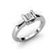 4 - Izna 1.00 ct IGI Certified Lab Grown Diamond Princess Cut (5.50 mm) Solitaire Engagement Ring 