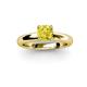 2 - Bianca IGI Certified 5.40 mm Round Lab Grown Yellow Diamond Solitaire Engagement Ring 