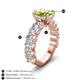 3 - Jamila 5.00 ctw Peridot Oval Shape (9x7 mm) & Lab Grown Diamond Oval Shape (5x3 mm) Hidden Halo Engagement Ring 