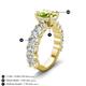 3 - Jamila 5.00 ctw Peridot Oval Shape (9x7 mm) & Lab Grown Diamond Oval Shape (5x3 mm) Hidden Halo Engagement Ring 