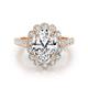 1 - Zarina 3.00 ctw IGI Certified Lab Grown Diamond Oval Shape (9x7 mm) & Round Lab Grown Diamond Halo Engagement Ring 