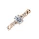 3 - Stacie Desire 0.96 ctw IGI Certified Lab Grown Diamond Oval Cut (7x5 mm) & Lab Grown Diamond Round (1.30 mm) Twist Infinity Shank Engagement Ring 