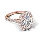 5 - Zarina 3.00 ctw IGI Certified Lab Grown Diamond Oval Shape (9x7 mm) & Round Lab Grown Diamond Halo Engagement Ring 