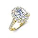 4 - Zarina 3.00 ctw IGI Certified Lab Grown Diamond Oval Shape (9x7 mm) & Round Lab Grown Diamond Halo Engagement Ring 