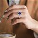 2 - Zarina 3.50 ctw Natural Blue Sapphire Oval Shape (9x7 mm) & Round Lab Grown Diamond Halo Engagement Ring 