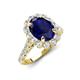 4 - Zarina 3.50 ctw Natural Blue Sapphire Oval Shape (9x7 mm) & Round Lab Grown Diamond Halo Engagement Ring 
