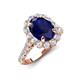 4 - Zarina 3.50 ctw Natural Blue Sapphire Oval Shape (9x7 mm) & Round Lab Grown Diamond Halo Engagement Ring 