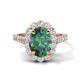 1 - Zarina 3.15 ctw Lab Created Alexandrite Oval Shape (9x7 mm) & Round Lab Grown Diamond Halo Engagement Ring 