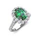 4 - Zarina 3.15 ctw Lab Created Alexandrite Oval Shape (9x7 mm) & Round Lab Grown Diamond Halo Engagement Ring 
