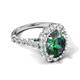 5 - Zarina 3.15 ctw Lab Created Alexandrite Oval Shape (9x7 mm) & Round Lab Grown Diamond Halo Engagement Ring 