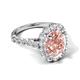 5 - Zarina 2.61 ctw Morganite Oval Shape (9x7 mm) & Round Lab Grown Diamond Halo Engagement Ring 