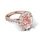 5 - Zarina 2.61 ctw Morganite Oval Shape (9x7 mm) & Round Lab Grown Diamond Halo Engagement Ring 