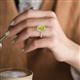 2 - Zarina 3.00 ctw Peridot Oval Shape (9x7 mm) & Round Lab Grown Diamond Halo Engagement Ring 