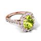 5 - Zarina 3.00 ctw Peridot Oval Shape (9x7 mm) & Round Lab Grown Diamond Halo Engagement Ring 