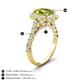 3 - Zarina 3.00 ctw Peridot Oval Shape (9x7 mm) & Round Lab Grown Diamond Halo Engagement Ring 