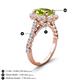 3 - Zarina 3.00 ctw Peridot Oval Shape (9x7 mm) & Round Lab Grown Diamond Halo Engagement Ring 