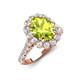 4 - Zarina 3.00 ctw Peridot Oval Shape (9x7 mm) & Round Lab Grown Diamond Halo Engagement Ring 