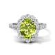 1 - Zarina 3.00 ctw Peridot Oval Shape (9x7 mm) & Round Lab Grown Diamond Halo Engagement Ring 
