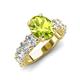 4 - Jamila 5.00 ctw Peridot Oval Shape (9x7 mm) & Lab Grown Diamond Oval Shape (5x3 mm) Hidden Halo Engagement Ring 
