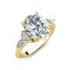 5 - Kamilah 2.80 ctw IGI Certified Lab Grown Diamond Oval Shape (10x8 mm) Solitaire Plus Engagement Ring  