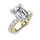 5 - Tessa 7.28 ctw IGI Certified Lab Grown Diamond  Emerald Shape (11x9 mm) Hidden Halo Engagement Ring  