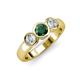 3 - Naava Emerald and Lab Grown Diamond Three Stone Engagement Ring 