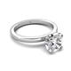 5 - Abena 1.06 ctw (6.50 mm) Center Round Brilliant Natural Diamond (SI/G) with Prong Studded Lab Grown Diamond Solitaire Plus Engagement Ring 