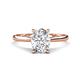 1 - Zaire 2.01 ctw Moissanite Oval Shape (9x7 mm) accented side Natural Diamond Hidden Halo Engagement Ring 