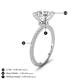 4 - Aisha 2.35 Ctw IGI Certified (8.00 mm) Round Lab Grown Diamond (VS1/F) with side Lab Grown Diamond Hidden Halo Engagement ring