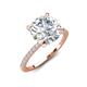 5 - Aisha 2.35 Ctw IGI Certified (8.00 mm) Round Lab Grown Diamond (VS1/F) with side Lab Grown Diamond Hidden Halo Engagement ring