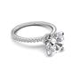6 - Aisha 2.35 Ctw GIA Certified (8.00 mm) Round Natural Diamond (VS1/F) with side Lab Grown Diamond Hidden Halo Engagement ring