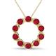 1 - Betty 2.10 ctw Round Ruby Open Circle Pendant 