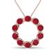 1 - Betty 2.10 ctw Round Ruby Open Circle Pendant 