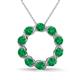 1 - Betty 1.80 ctw Round Emerald Open Circle Pendant 