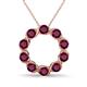 1 - Betty 2.31 ctw Round Rhodolite Garnet Open Circle Pendant 