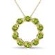 1 - Betty 2.31 ctw Round Peridot Open Circle Pendant 