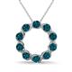 1 - Betty 2.00 ctw Round Blue Diamond Open Circle Pendant 