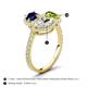 5 - Sienna 3.28 ctw Multi Shape Oval Created Blue Sapphire, Heart Peridot & Marquise Lab Grown Diamond Three Stone Engagement Ring 