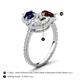 5 - Sienna 3.28 ctw Multi Shape Oval Created Blue Sapphire, Heart Red Garnet & Marquise Lab Grown Diamond Three Stone Engagement Ring 