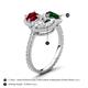 5 - Sienna 3.51 ctw Multi Shape Oval Created Ruby, Heart Created Emerald & Marquise Lab Grown Diamond Three Stone Engagement Ring 