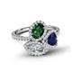 6 - Sienna 3.28 ctw Multi Shape Oval Created Emerald, Heart Peridot & Marquise Lab Grown Diamond Three Stone Engagement Ring 