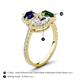 5 - Sienna 3.28 ctw Multi Shape Oval Created Blue Sapphire, Heart Created Emerald & Marquise Lab Grown Diamond Three Stone Engagement Ring 