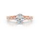 1 - Renea 0.87 ctw IGI Certified Lab Grown Diamond Oval cut (7x5 mm) With accented Diamonds Engagement Ring 