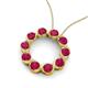 3 - Betty 2.10 ctw Round Ruby Open Circle Pendant 
