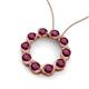 3 - Betty 2.31 ctw Round Rhodolite Garnet Open Circle Pendant 