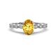 1 - Renea 0.84 ctw Citrine Oval cut (7x5 mm) With accented Diamonds Engagement Ring  